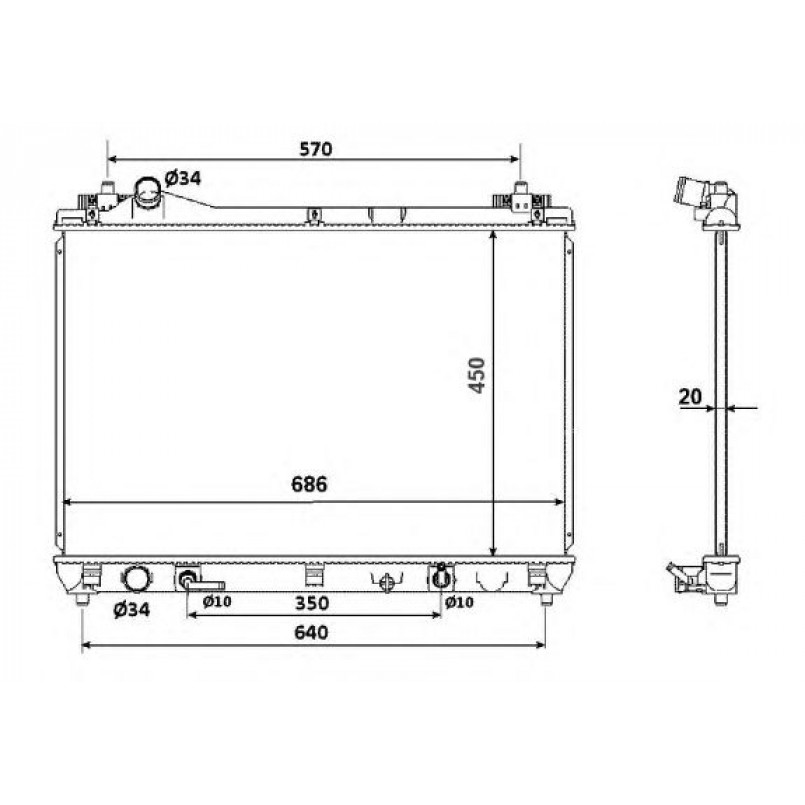 53702 NRF Радіатор охолодження — фото товара