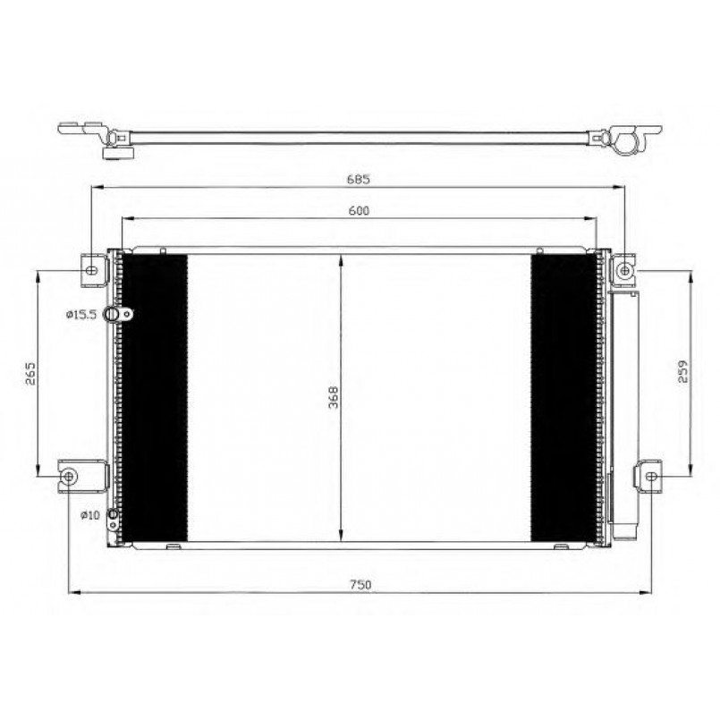 35628 NRF Радіатор кондиціонера — фото товара №1