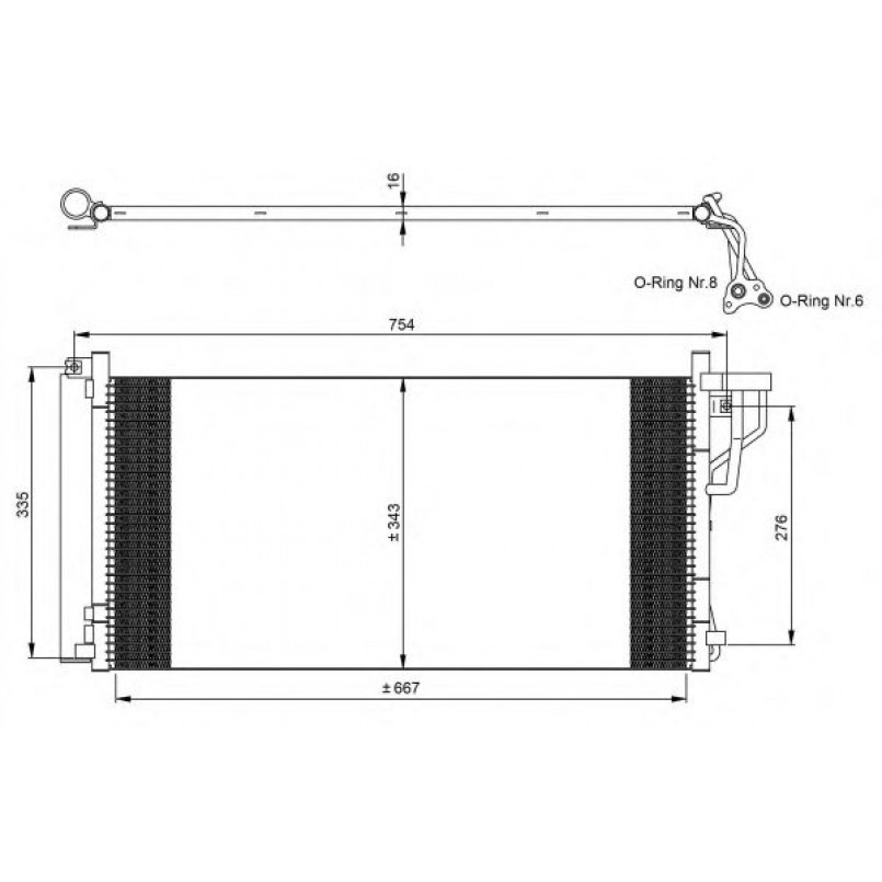 35962 NRF Радіатор кондиціонера — фото товара №1