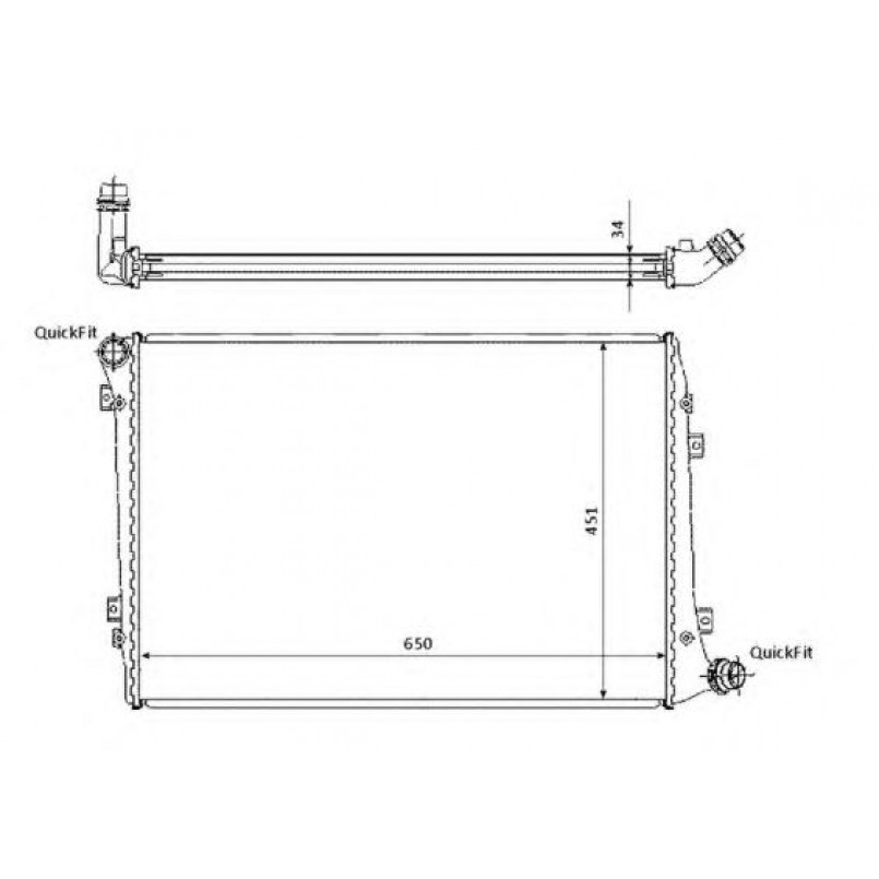 53814 NRF Радіатор охолодження — фото товара №4