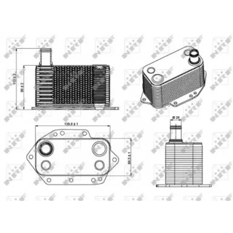 31281 NRF Радіатор оливний BMW 3 (E90/E93)/5 (E60/E61)/6 (E6 — фото товара