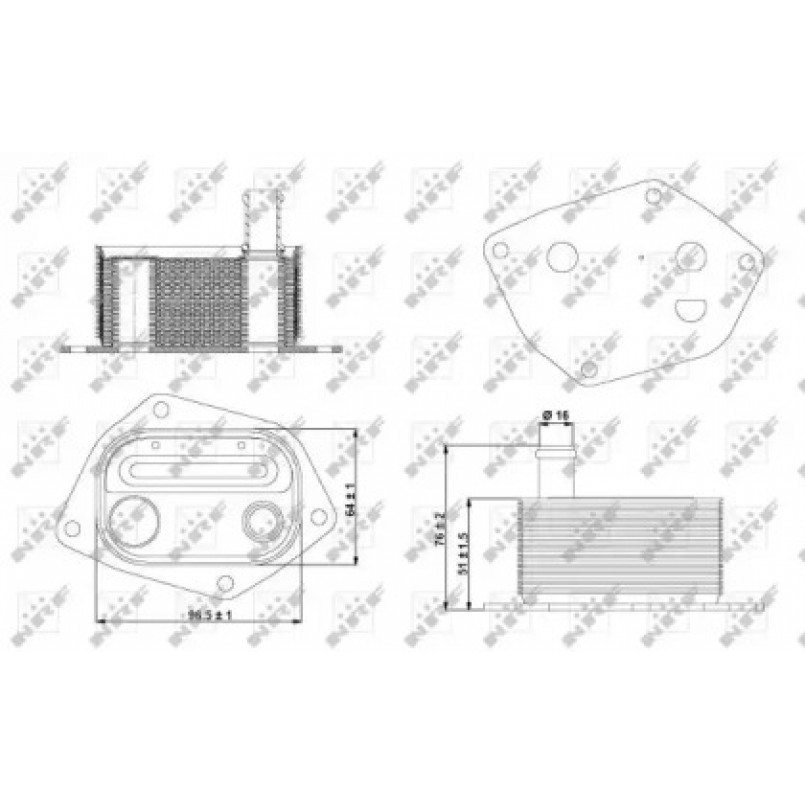 31298 NRF Масляний Радіатор — фото товара