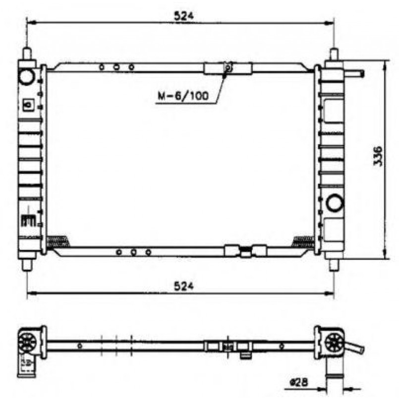 53250 NRF Радіатор охолодження — фото товара №3