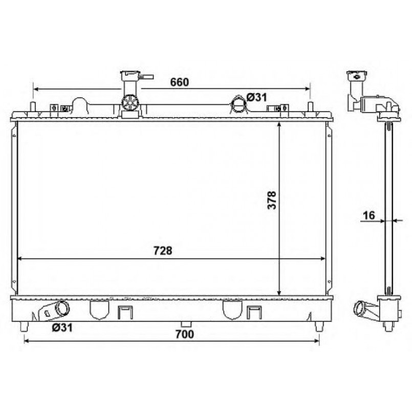53383 NRF Радіатор охолодження — фото товара