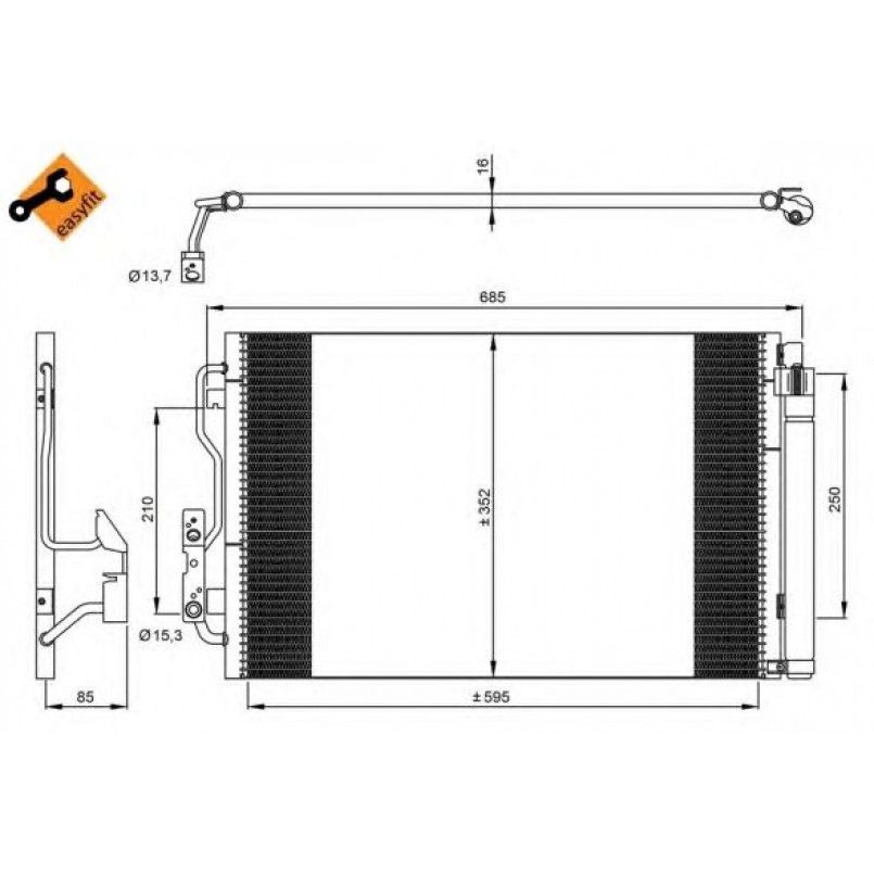 35970 NRF Радіатор кондиціонера — фото товара №1