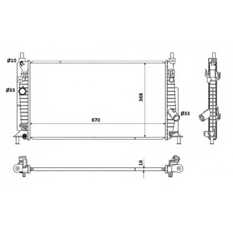 53905 NRF Радіатор основний Mazda 3 1.6-2.0 2009- — фото товара