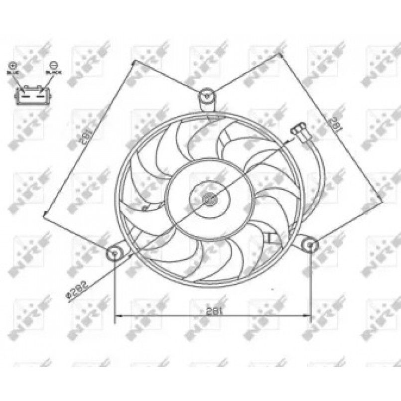 47745 NRF Вентилятор Радіатора — фото товара