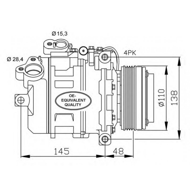 32465 NRF Компресор кондиціонера — фото товара №1