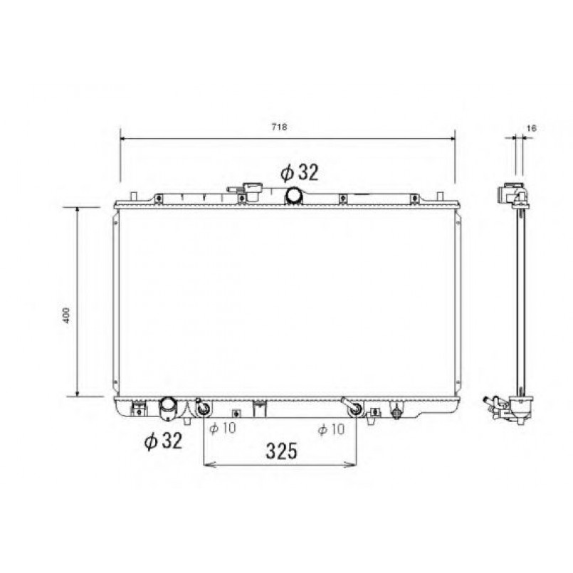 53744 NRF Радіатор охолоджування — фото товара