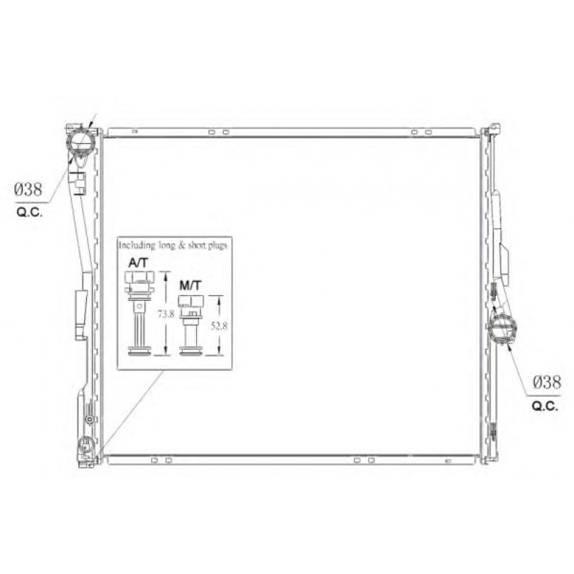 53956 NRF Радіатор основний BMW X3(E83) 2.0-3.5 04- — фото товара №1