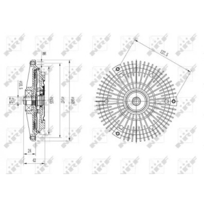 49594 NRF Муфта вентилятора — фото товара №1