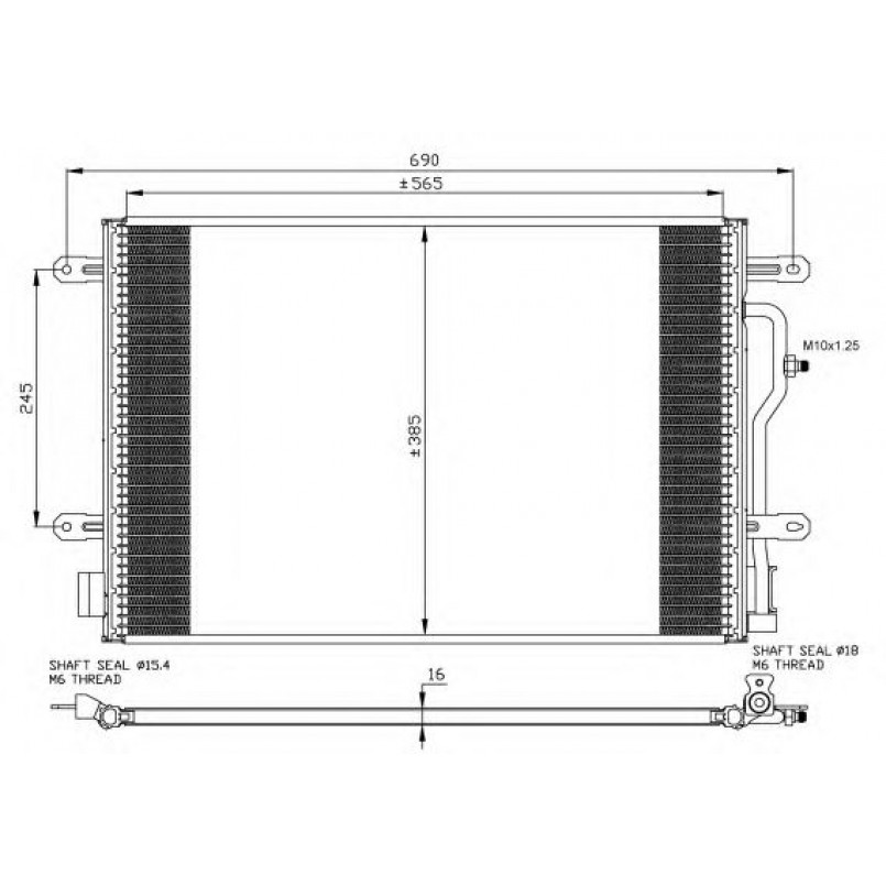35465 NRF Радіатор кондиціонера — фото товара №1