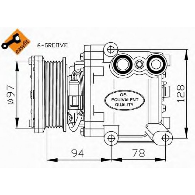 32724 NRF Компресор кондиціонера — фото товара №1