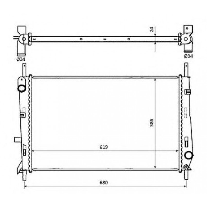 509528 NRF Радіатор охолодження — фото товара №3