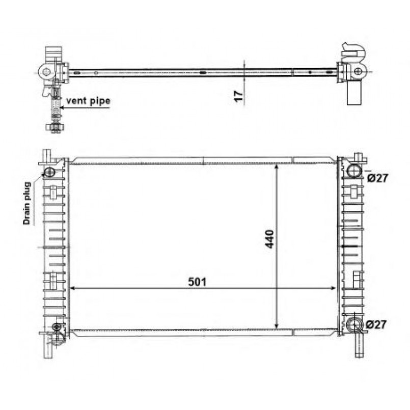 56134 NRF Радіатор охолодження — фото товара