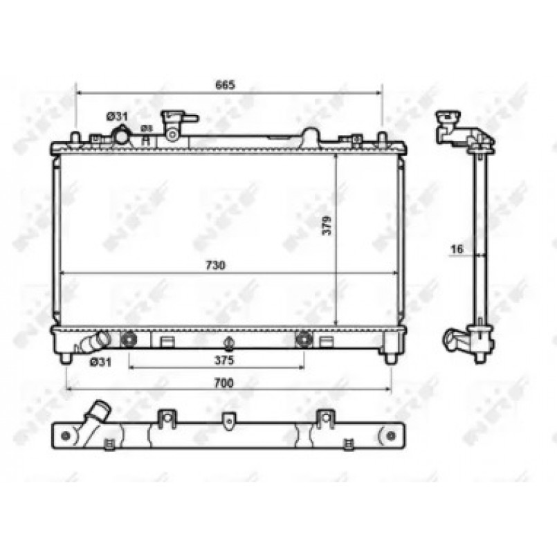 50147 NRF Радіатор охолодження — фото товара №1