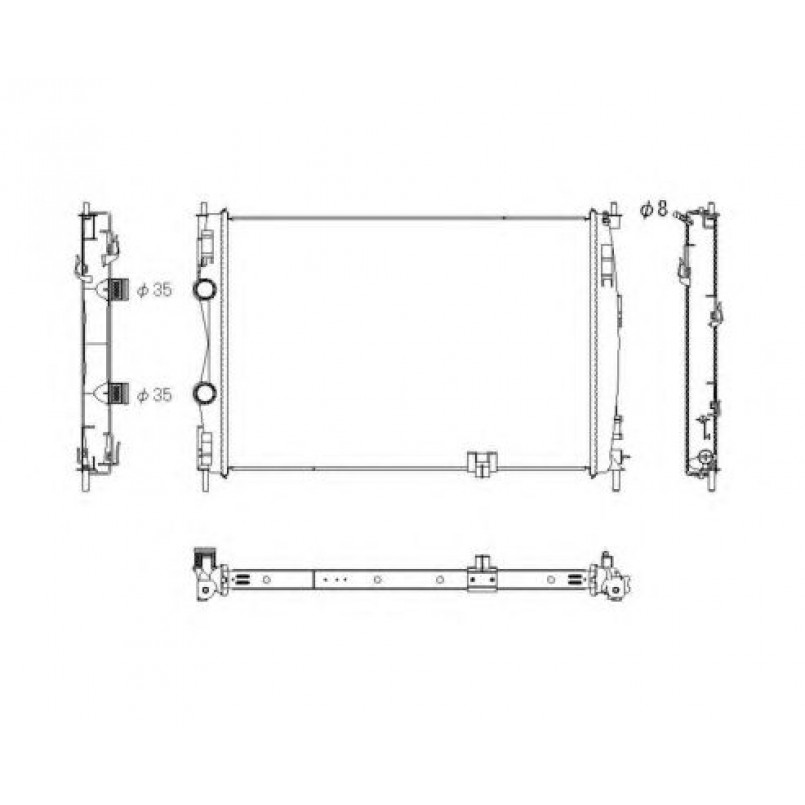 53757 NRF Радіатор охолоджування — фото товара