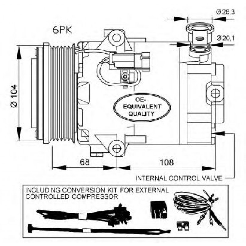32428 NRF Компресор кондиціонера — фото товара №1