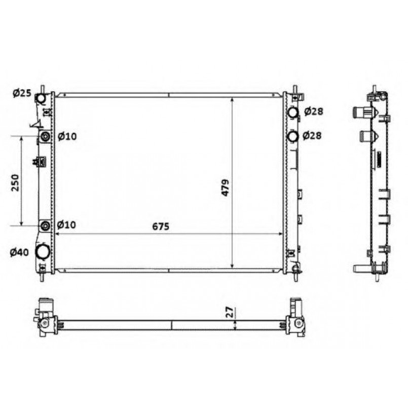 53887 NRF Радіатор охолодження — фото товара