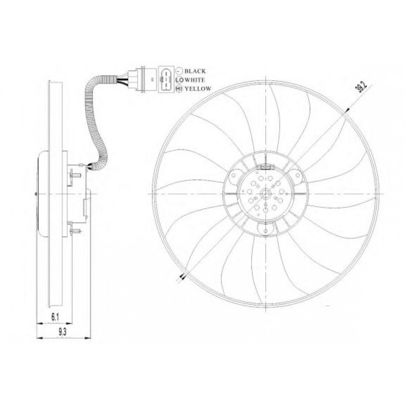 47410 NRF Вентилятор Радіатора — фото товара №1