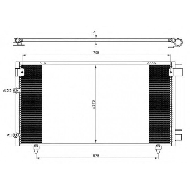 35518 NRF Радіатор кондиціонера — фото товара №1