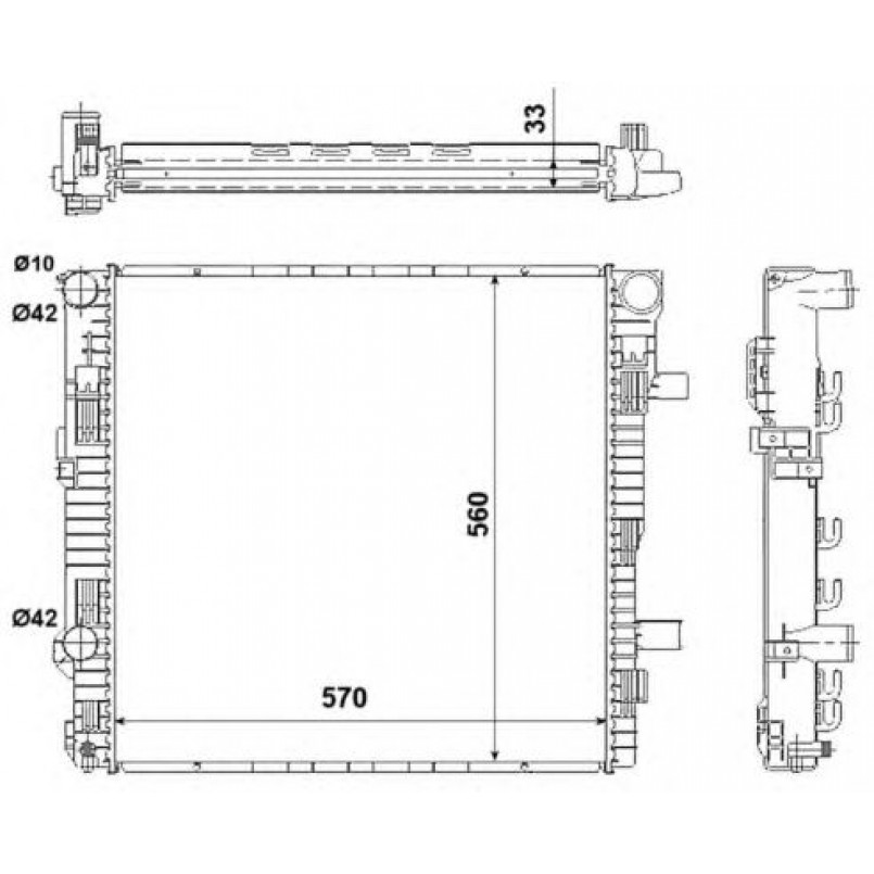 53895 NRF Радіатор охолодження — фото товара