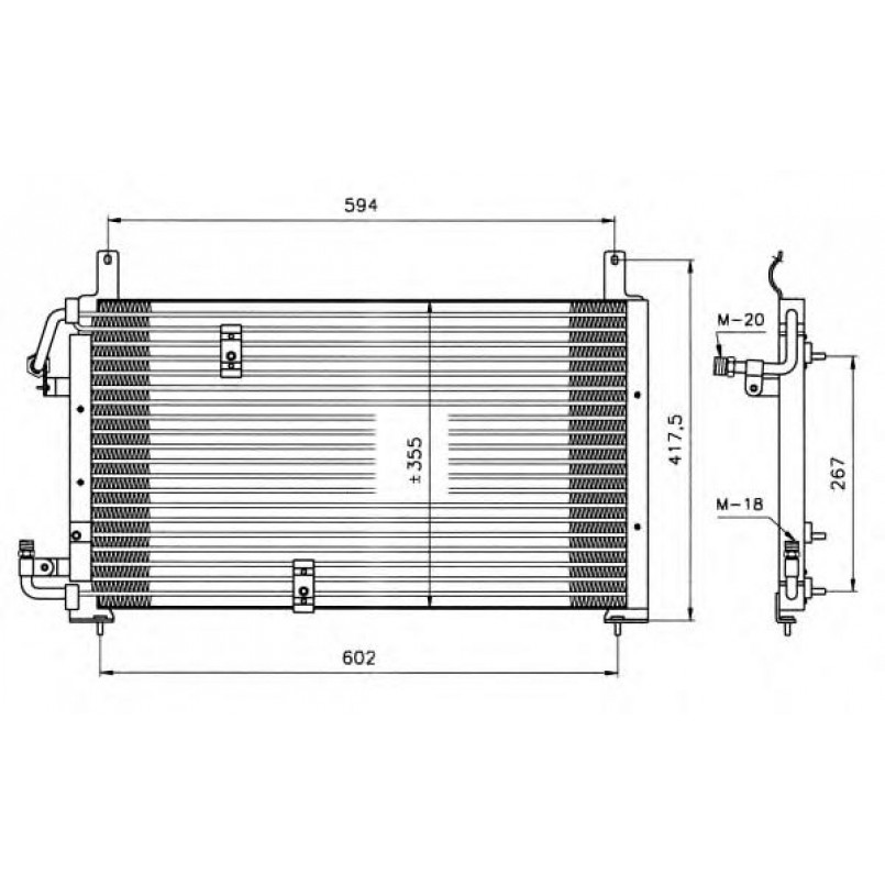 35197 NRF Радіатор кондиціонера — фото товара