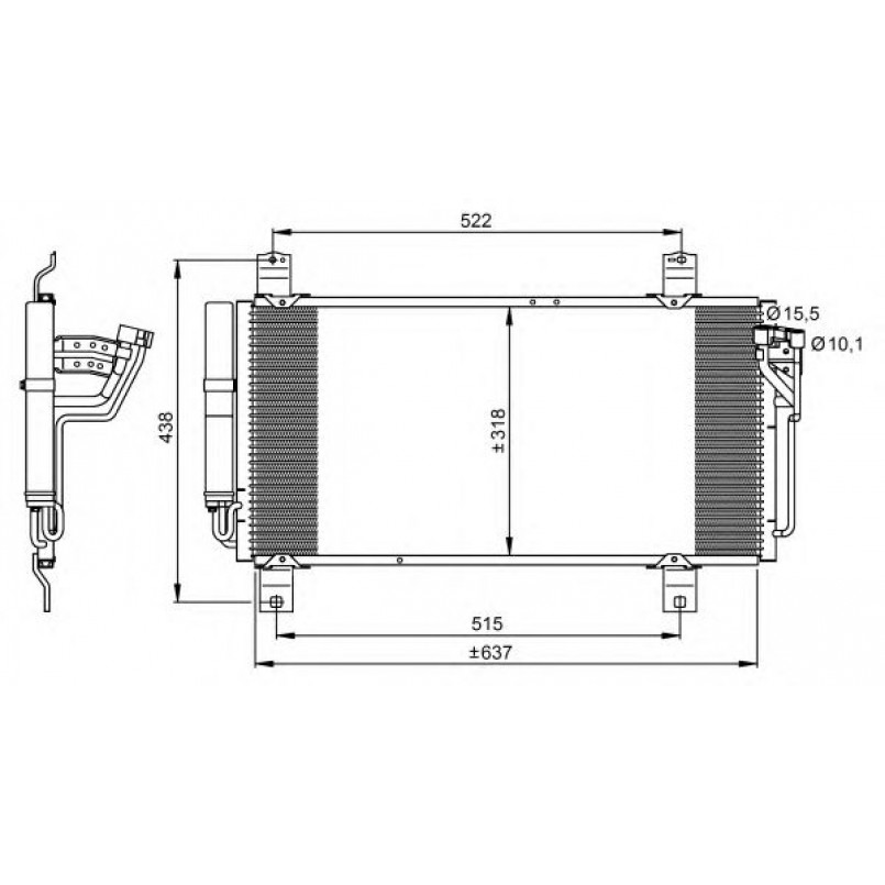 35949 NRF Радіатор кондиціонера — фото товара