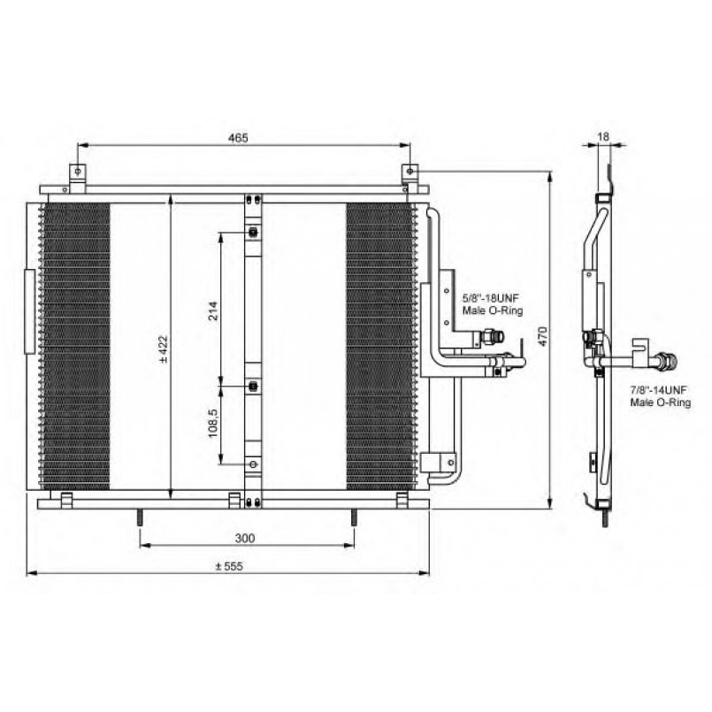 35244 NRF Конденсер кондиціонера — фото товара №1