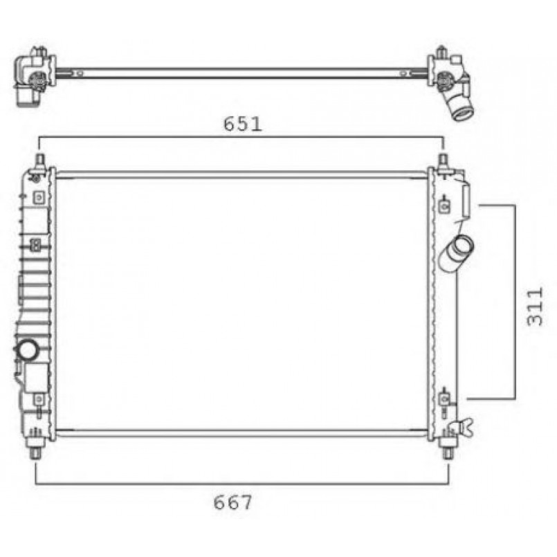 58505 NRF Радіатор охолодження — фото товара