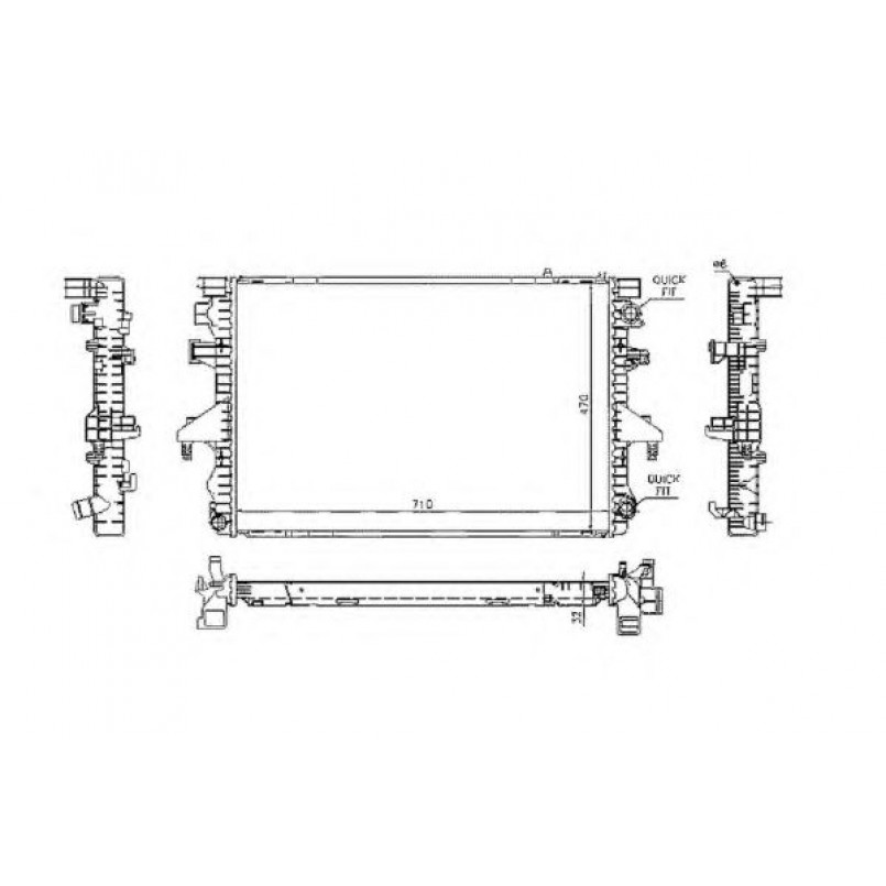 53795 NRF Радіатор охолодження — фото товара №1