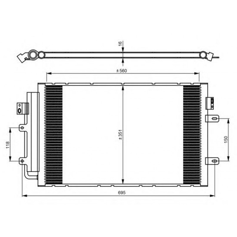 350083 NRF Радіатор кондиціонера — фото товара