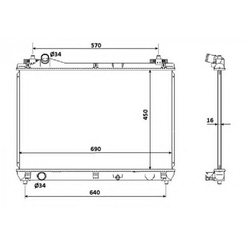 53915 NRF Радіатор охолодження — фото товара