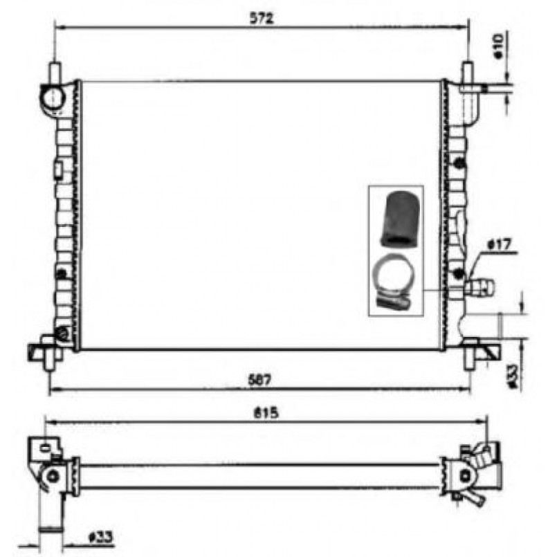 54667 NRF Радіатор охолодження — фото товара №3