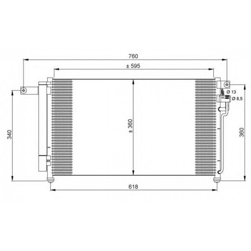 35851 NRF Радіатор кондиціонера — фото товара №1