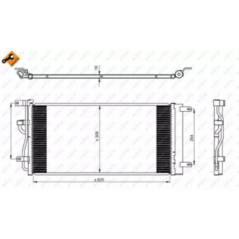 350225 NRF Радіатор кондиціонера — фото товара №1