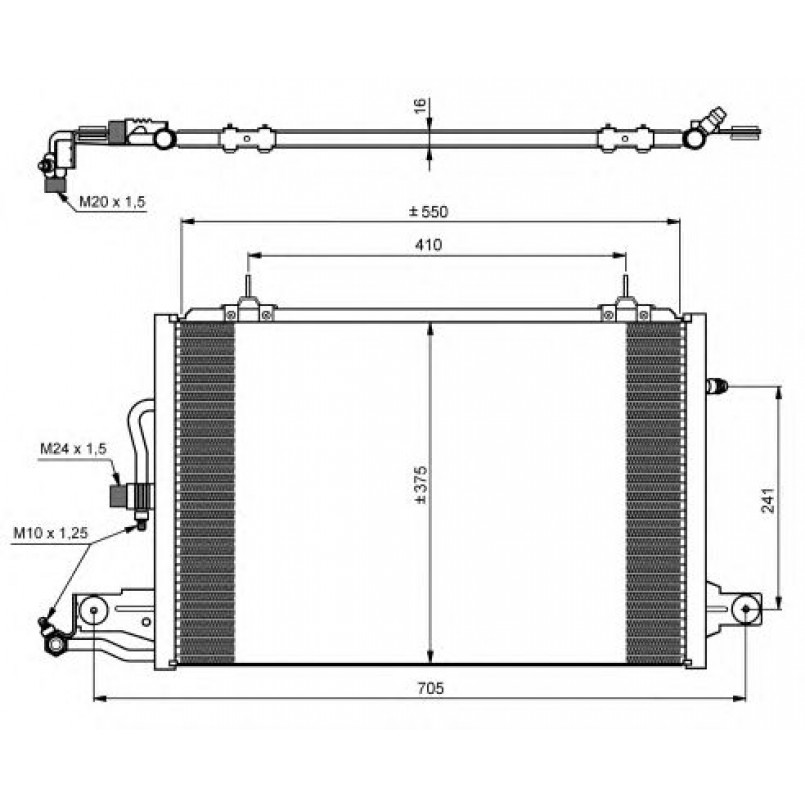 35031 NRF Радіатор кондиціонера — фото товара №1