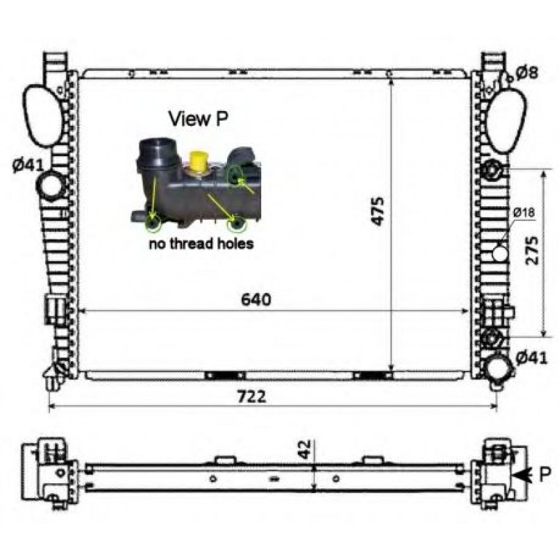 55325 NRF Радіатор охолодження — фото товара
