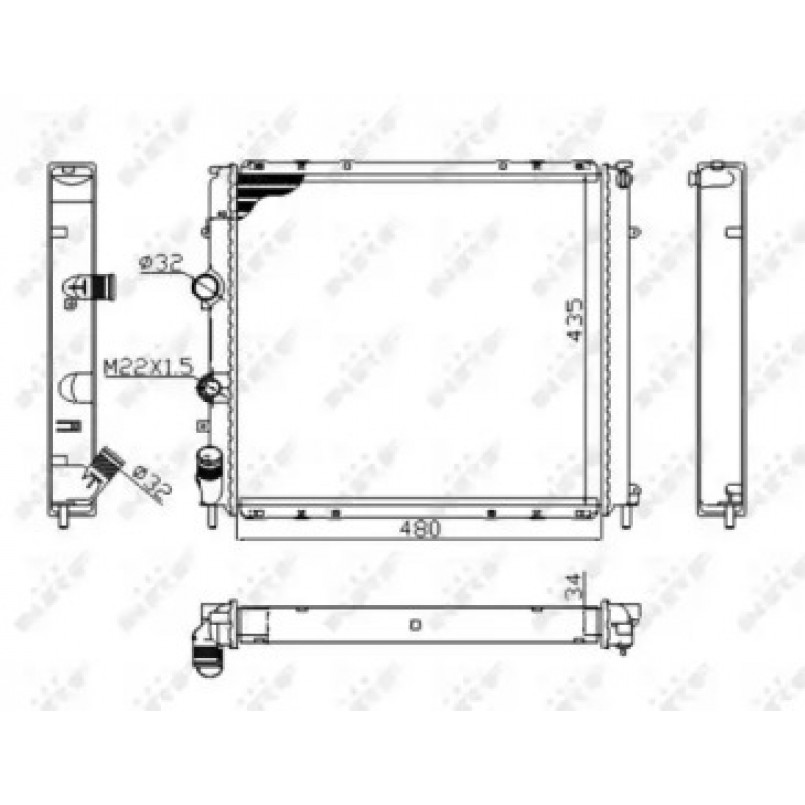 58075A NRF Радіатор охолодження — фото товара