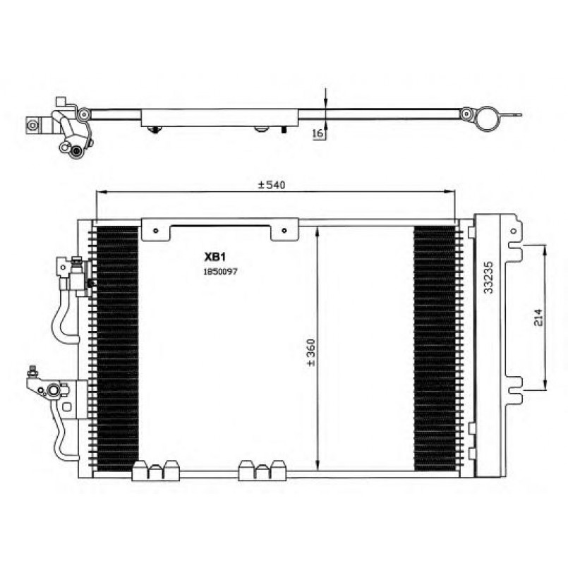 35554 NRF Радіатор кондиціонера — фото товара №1