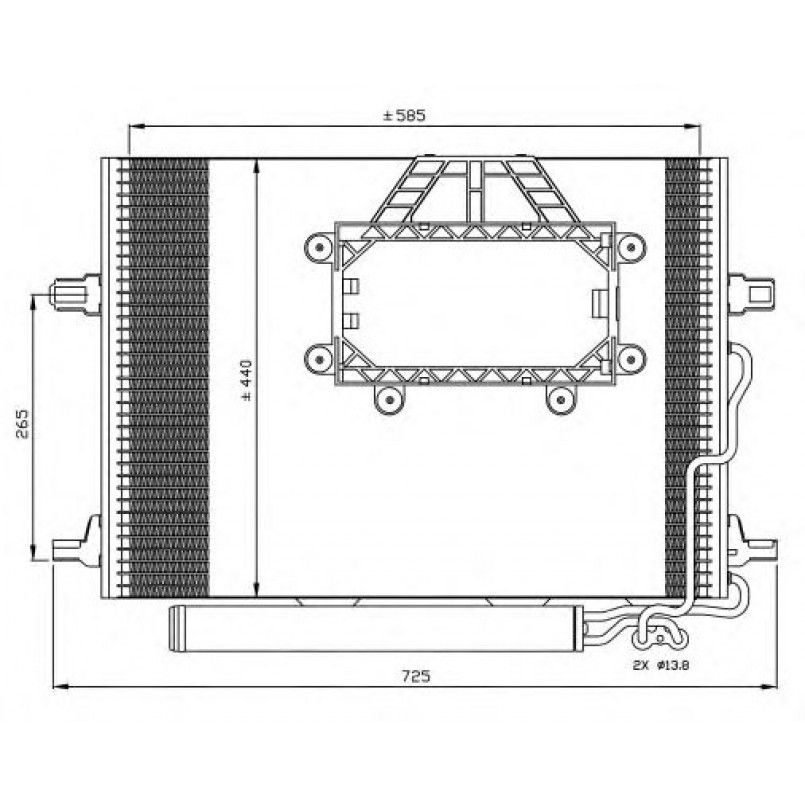 350211 NRF Радіатор кондиціонера — фото товара