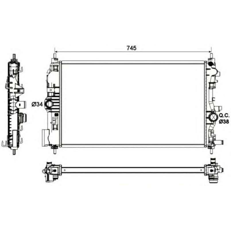 53129 NRF Радіатор охолодження — фото товара №2