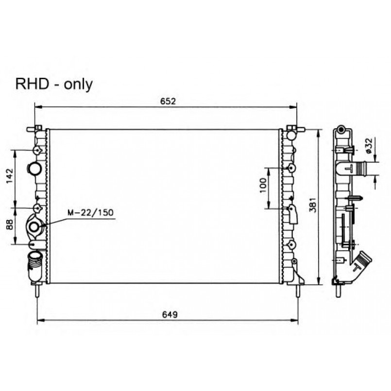 58025 NRF Радіатор охолодження — фото товара №3