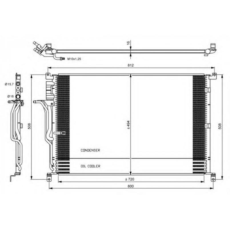 35923 NRF Радіатор кондиціонера — фото товара №1