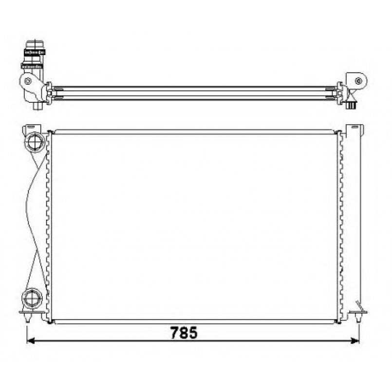 50596 NRF Основной радиатор (MT) AUDI A6 2.0/2.0D 07.04-08.11 — фото товара