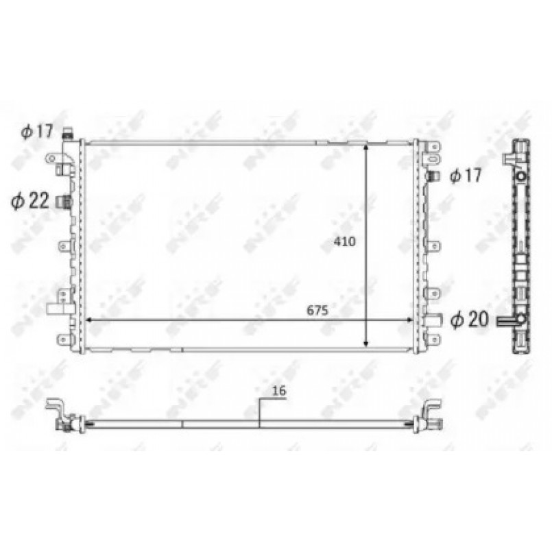 58569 NRF Радіатор охолодження — фото товара
