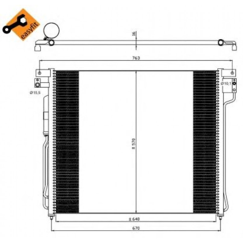 35582 NRF Радіатор кондиціонера — фото товара №2
