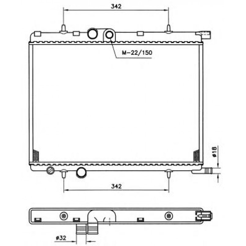 519524 NRF Радіатор охолодження — фото товара
