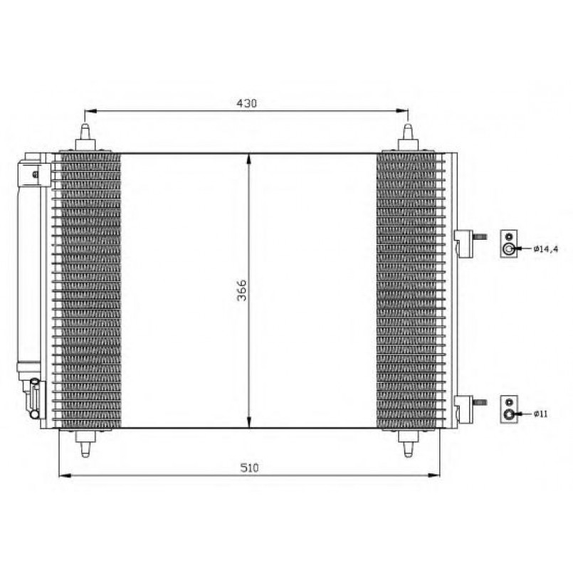 35445 NRF Радіатор кондиціонера — фото товара №3