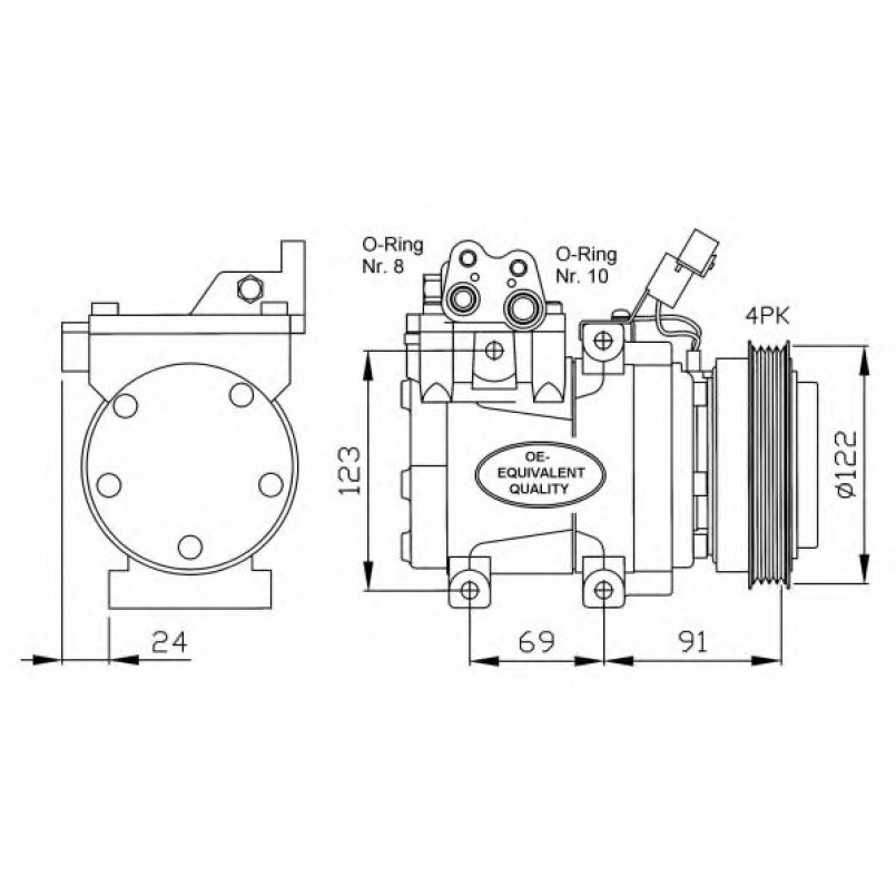 32205 NRF Компресор кондиціонера — фото товара